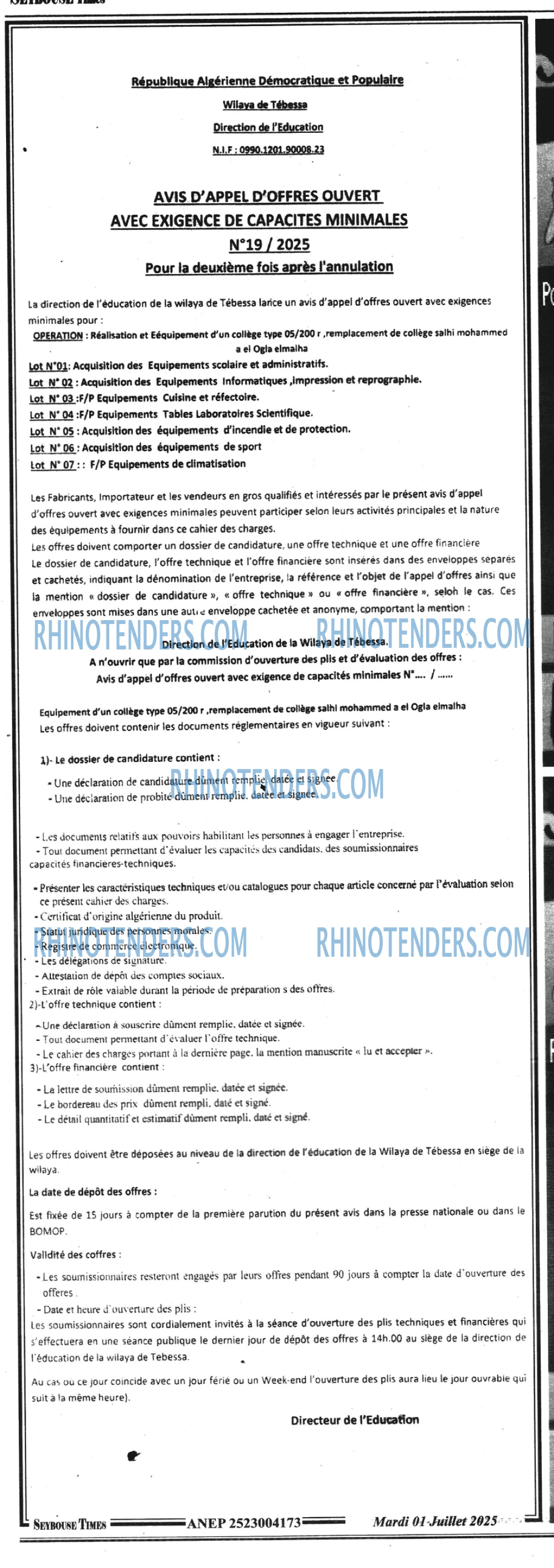 SEYBOUSSE TIMES