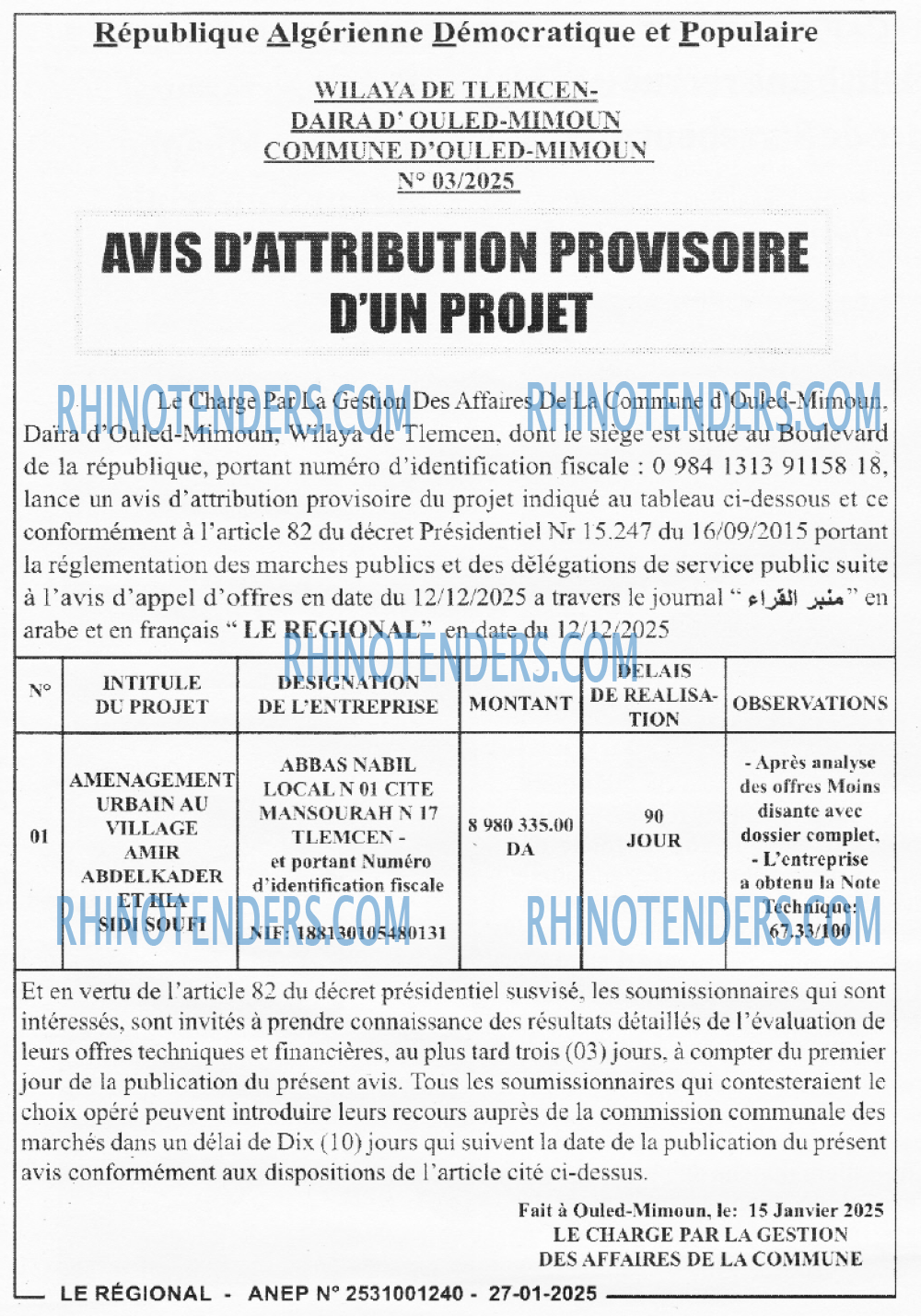 LE REGIONAL