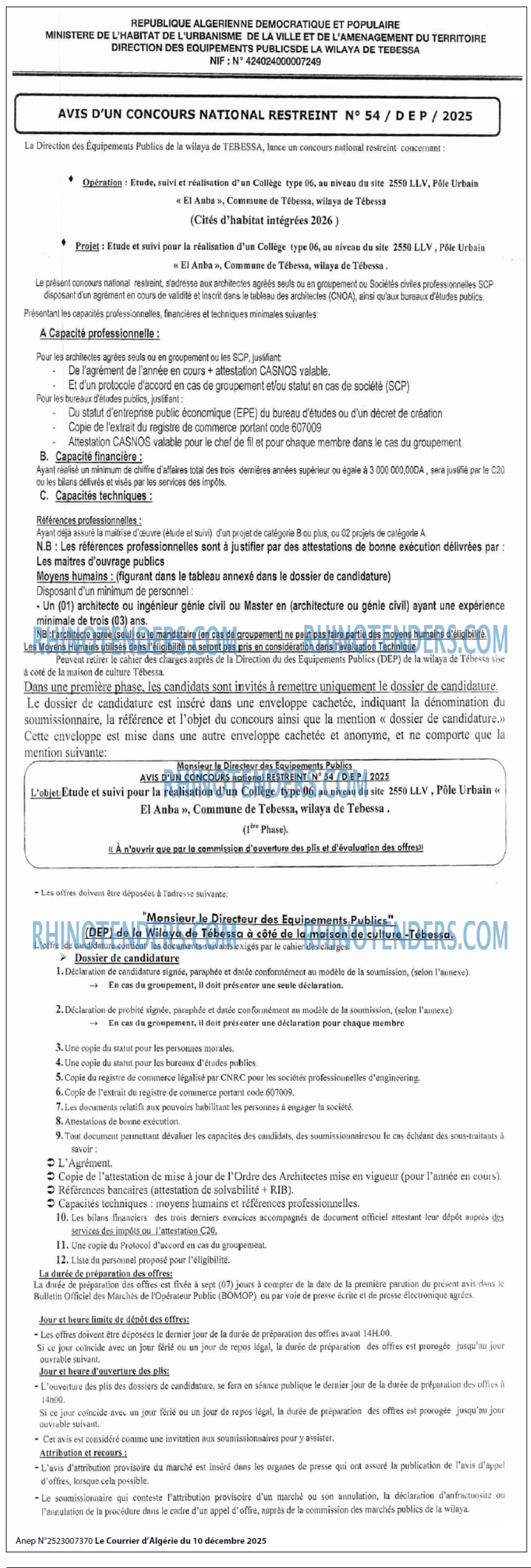 Le Courrier d'Algerie
