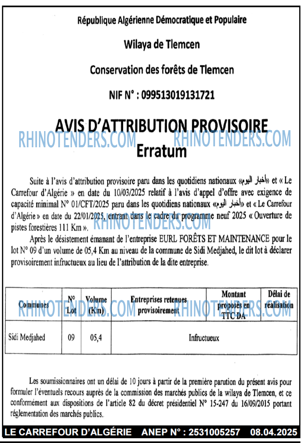 Le Carrefour d'Algérie