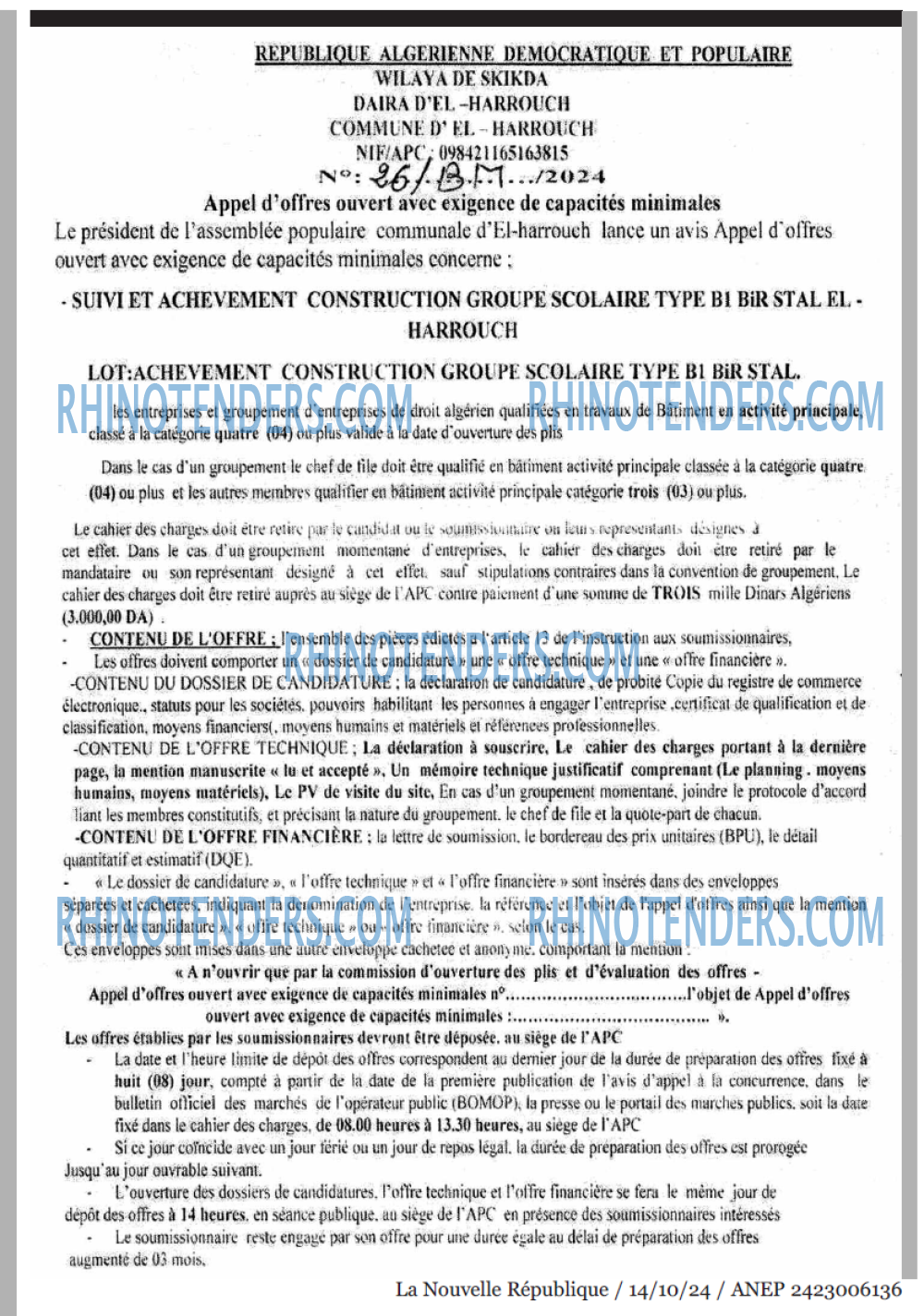 NOUVELLE REPUBLIQUE