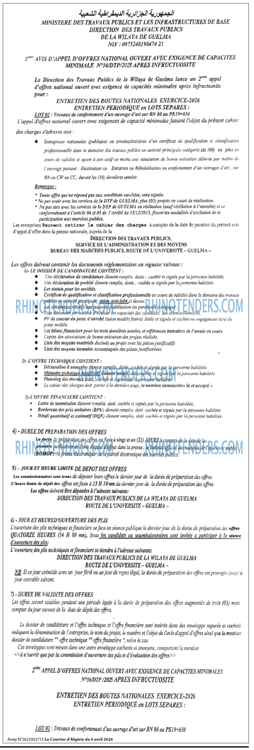 Le Courrier d'Algerie