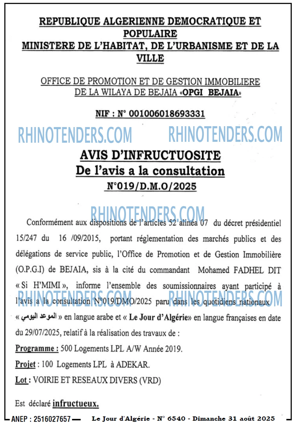 Le Jour d'Algérie