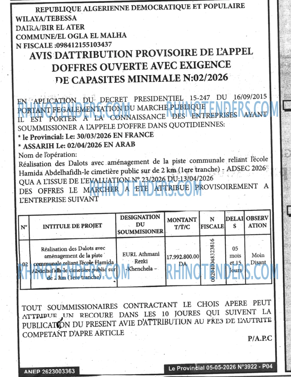 LE PROVINCIAL