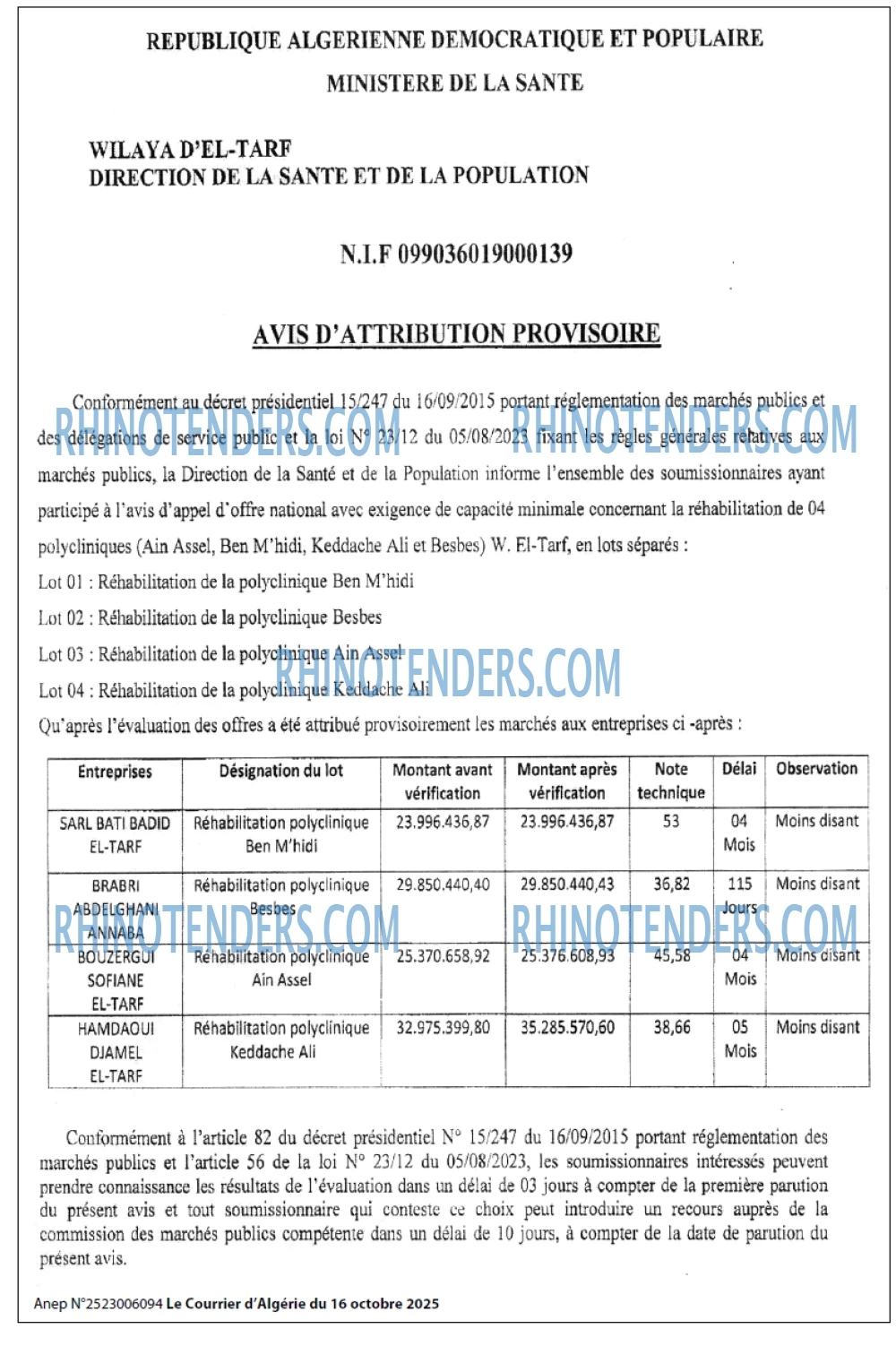 Le Courrier d'Algerie
