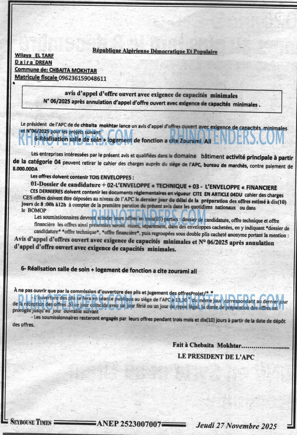 SEYBOUSSE TIMES