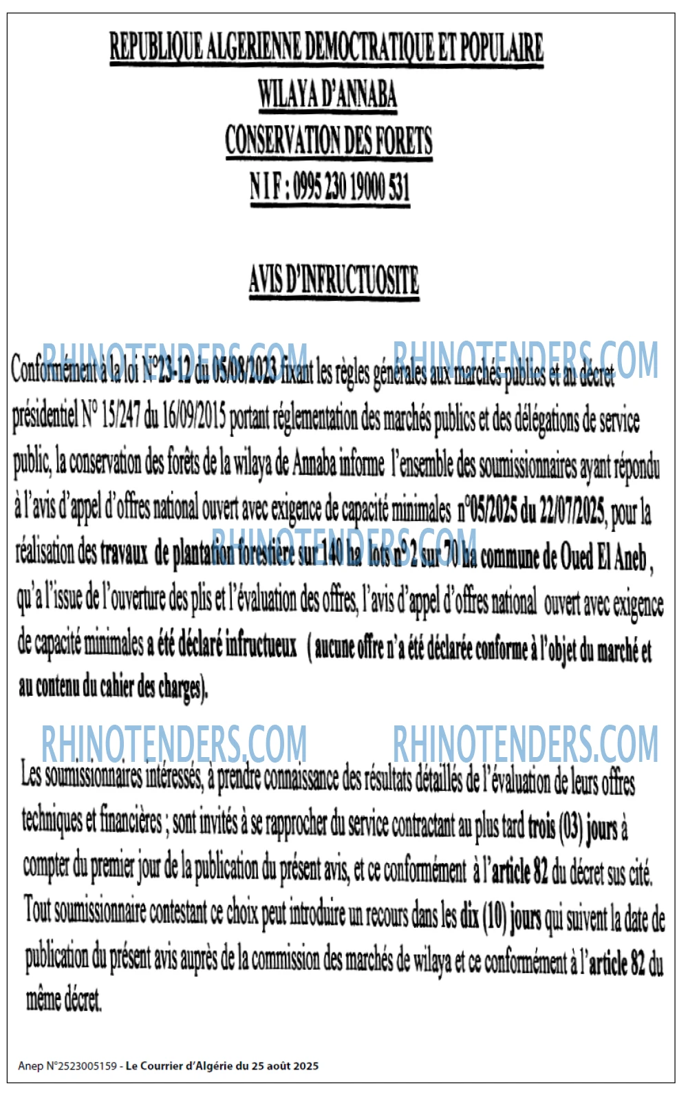 Le Courrier d'Algerie