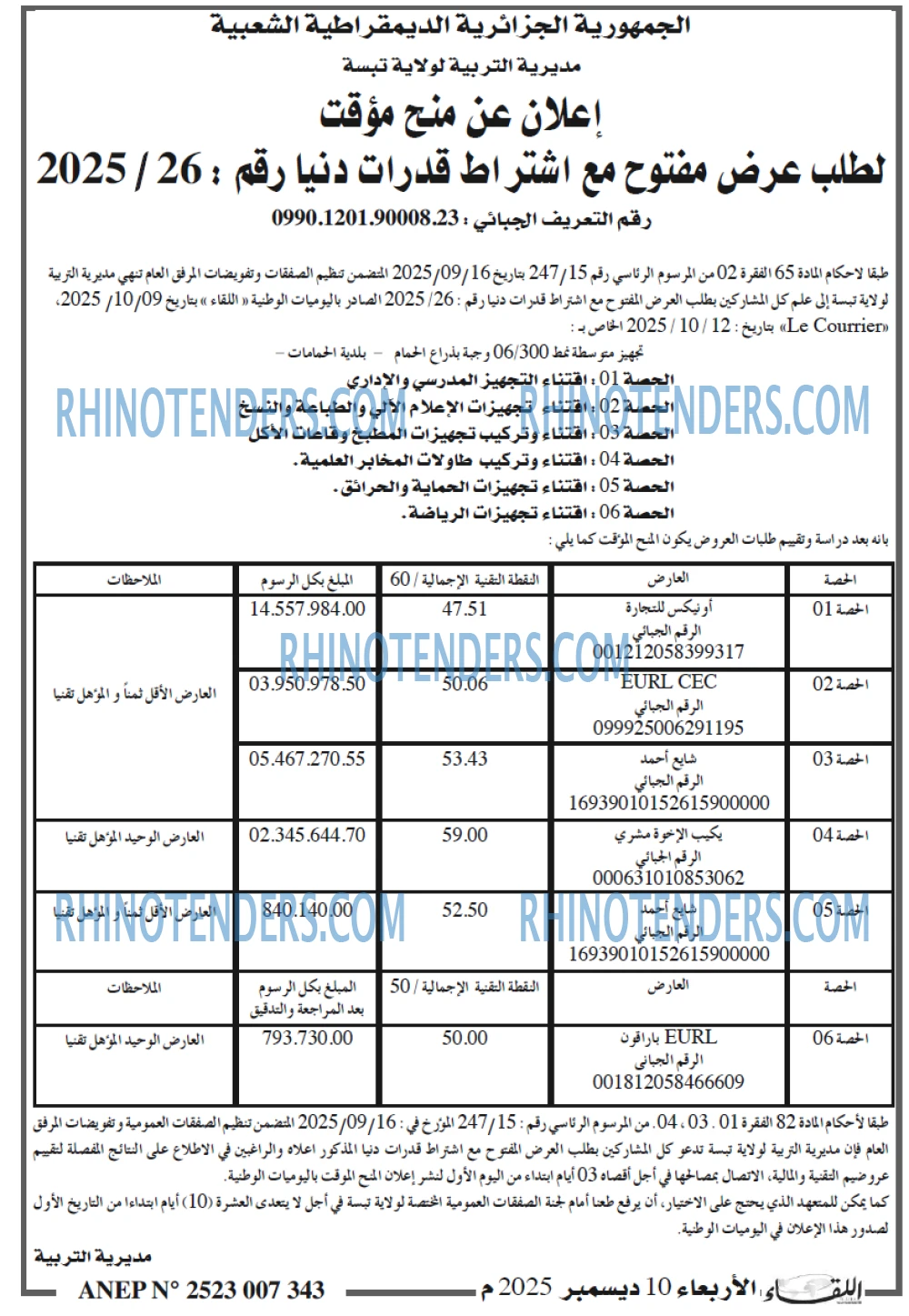 Le Courrier d'Algerie