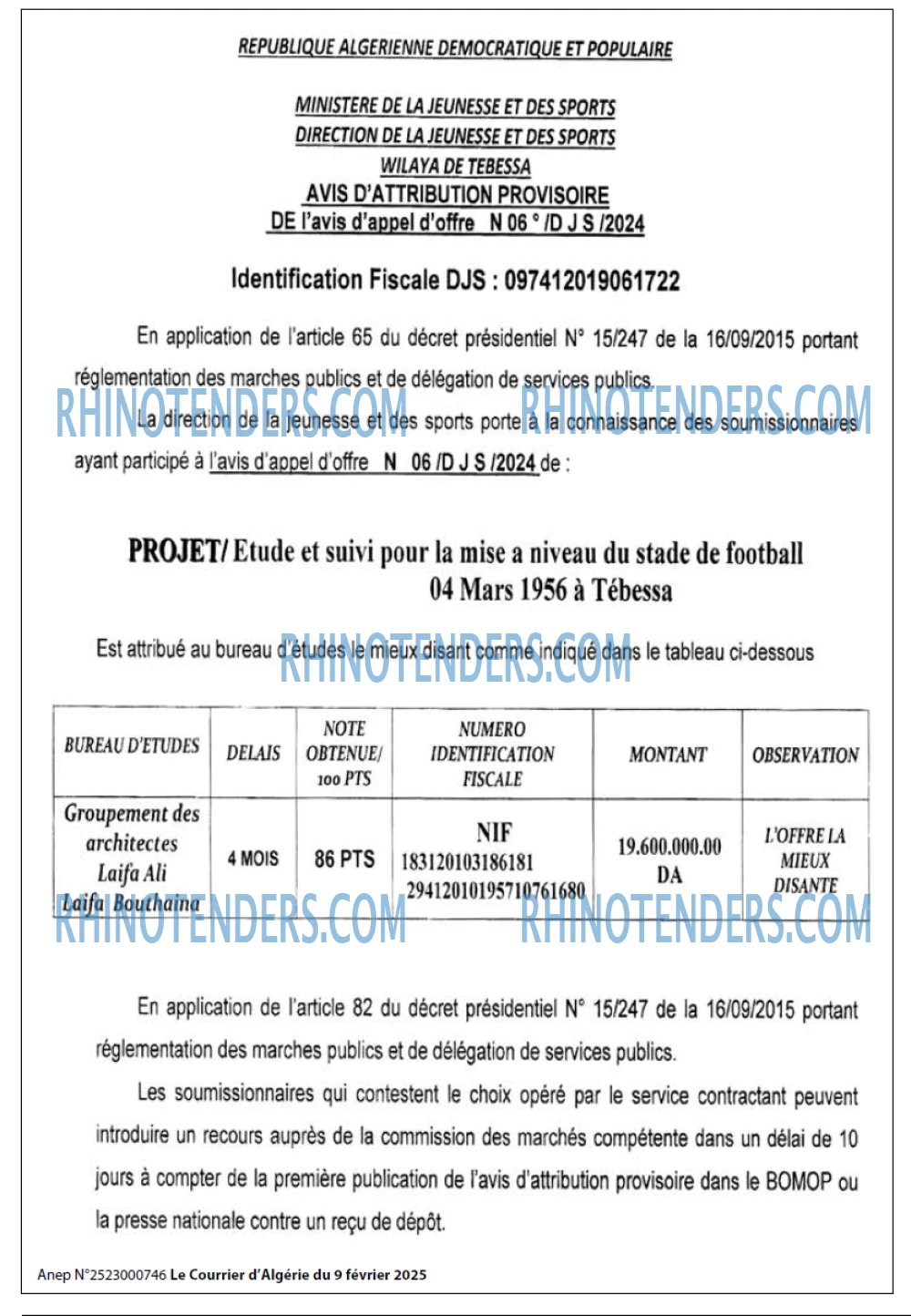 Le Courrier d'Algerie
