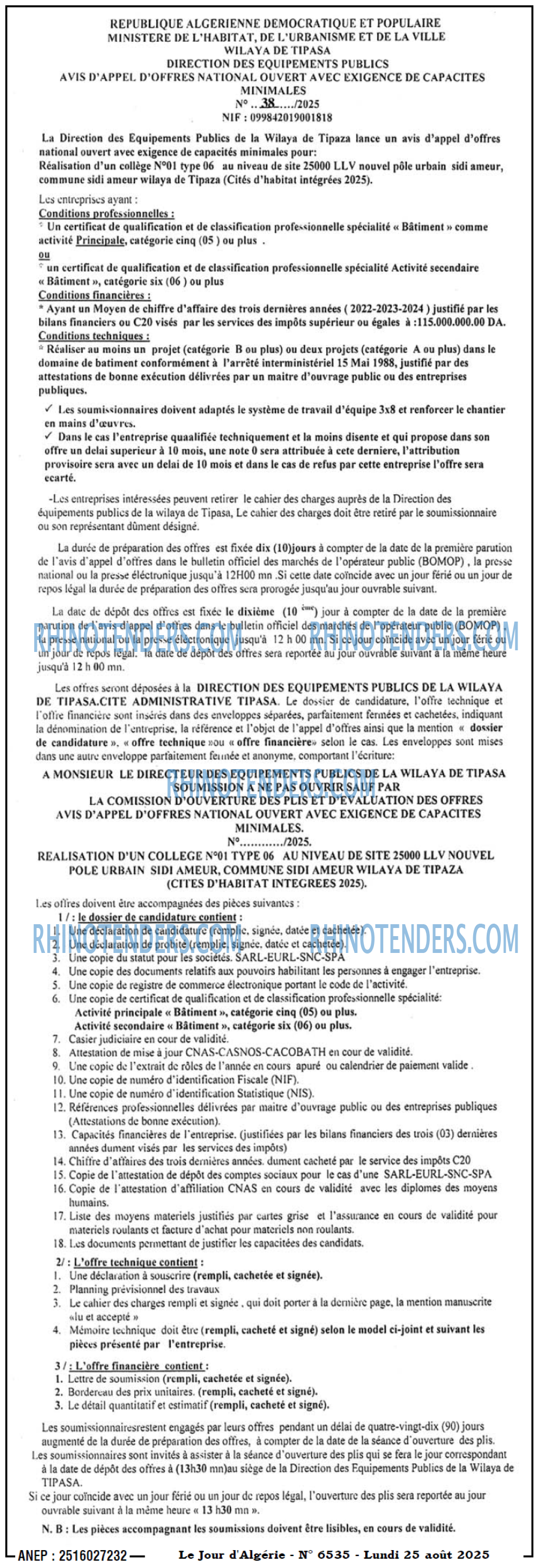 Le Jour d'Algérie