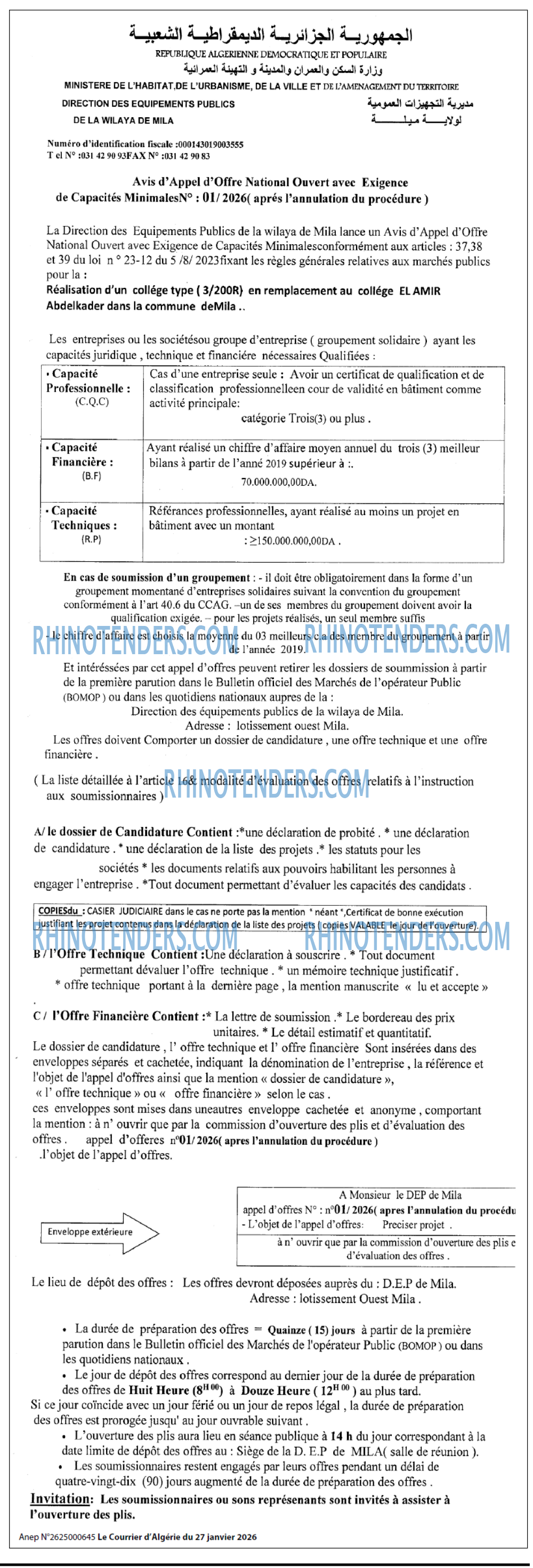 Le Courrier d'Algerie