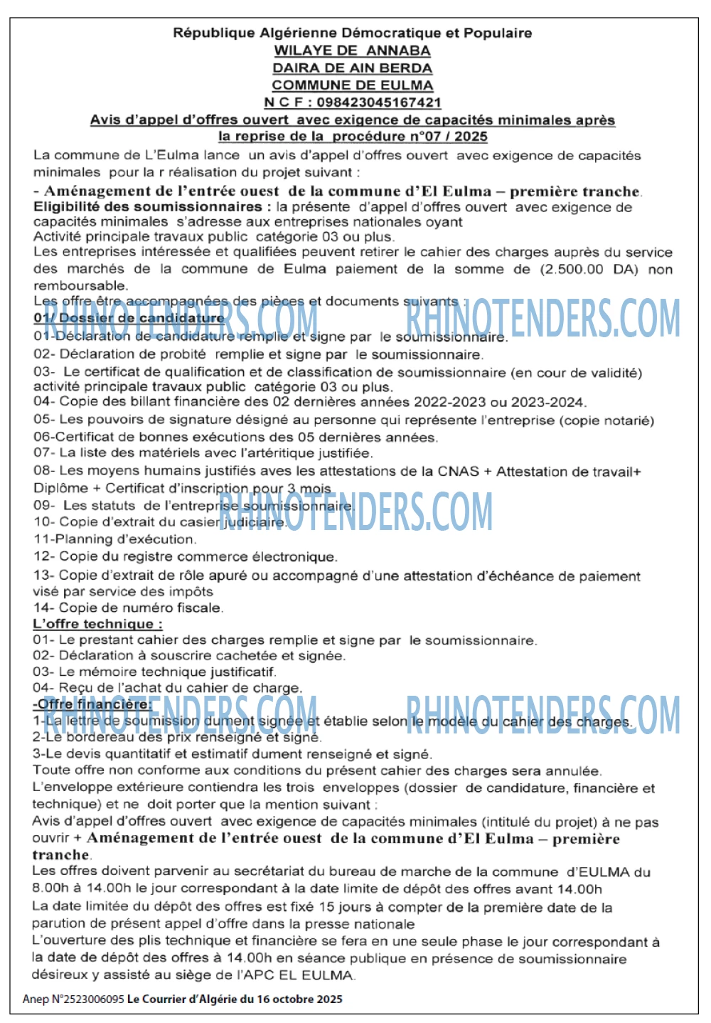 Le Courrier d'Algerie