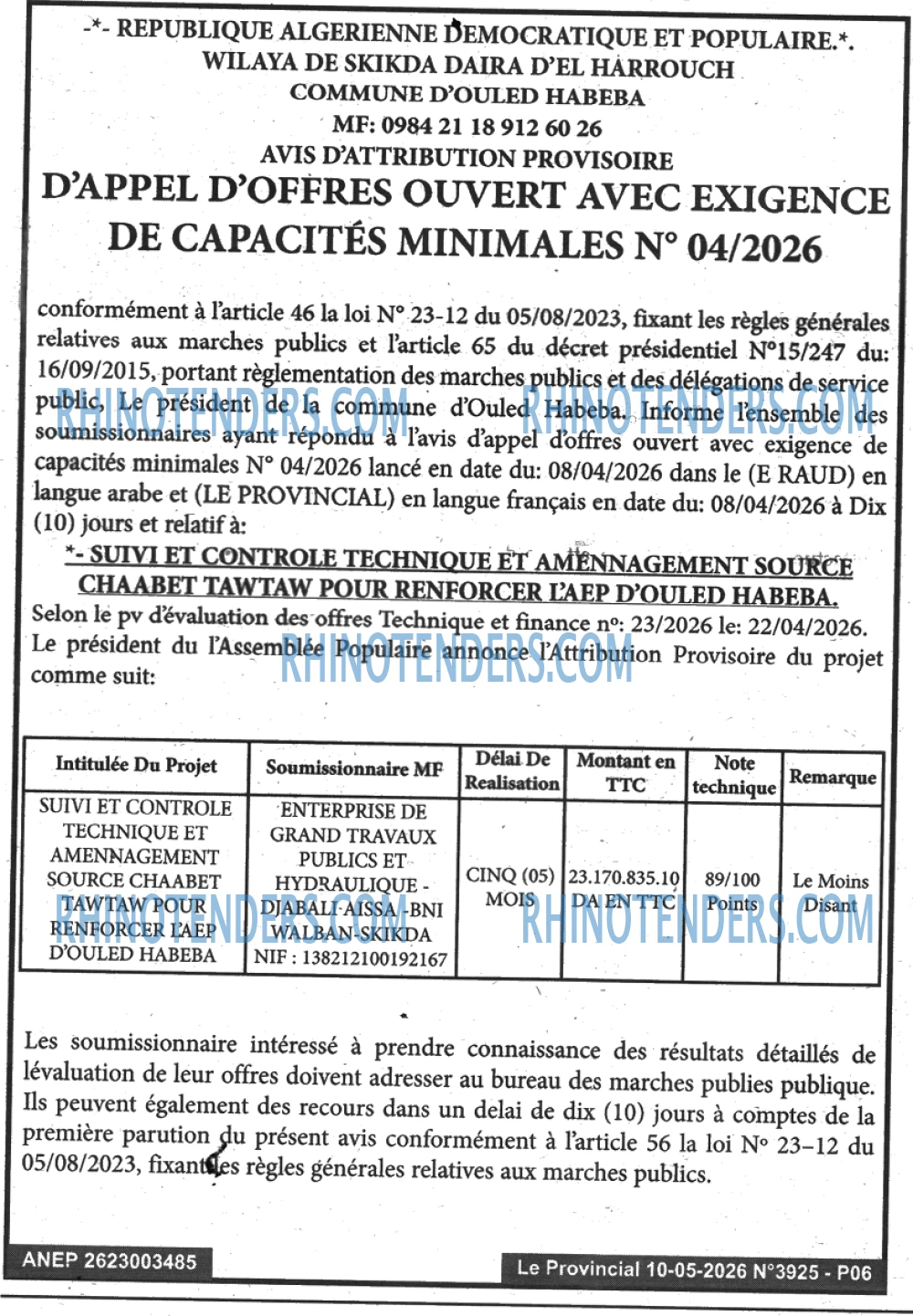 LE PROVINCIAL