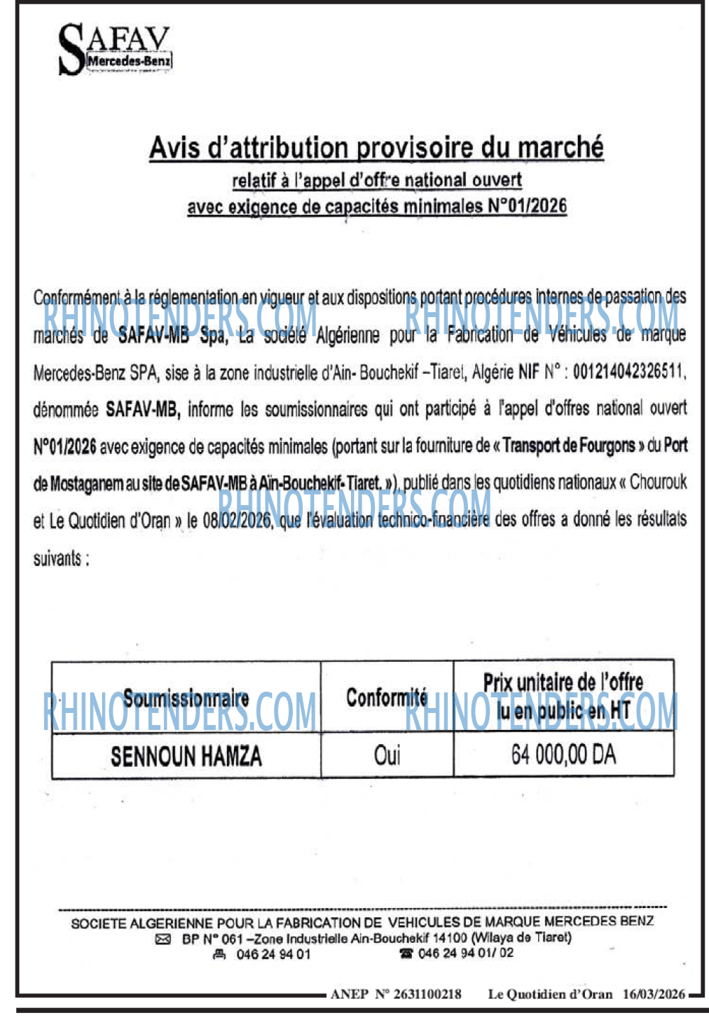 Le Quotidien d'Oran