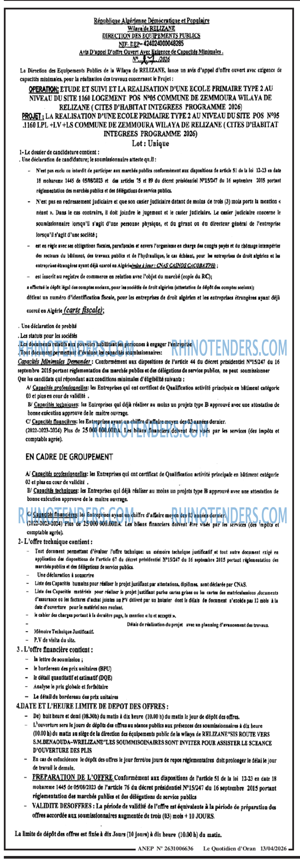 Le Quotidien d'Oran