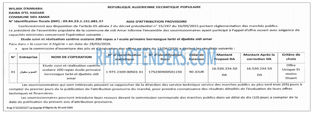 Le Courrier d'Algerie