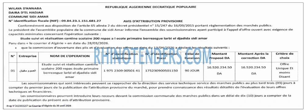 Le Courrier d'Algerie