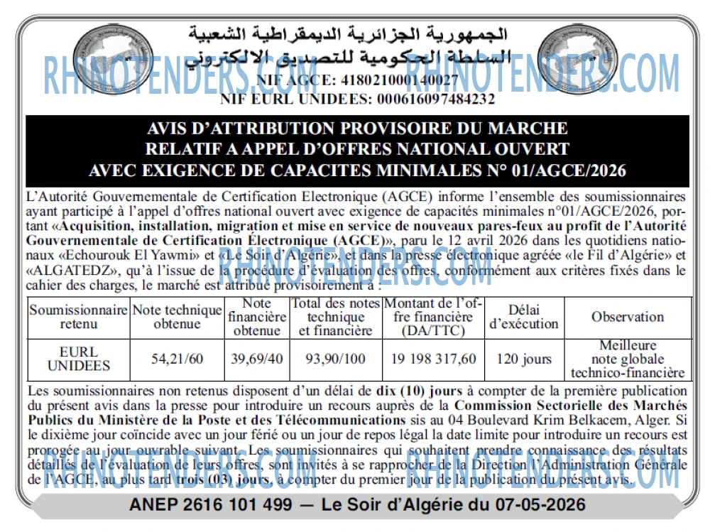 LE SOIR D'ALGERIE