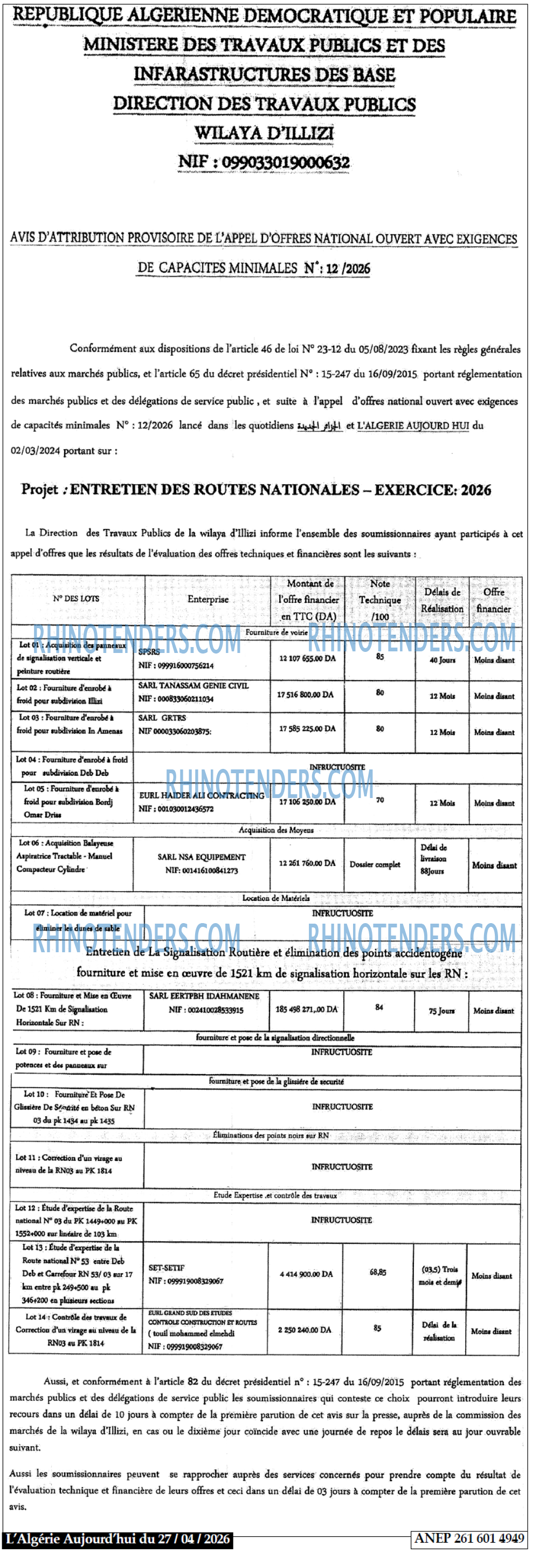 Le Jour d'Algérie