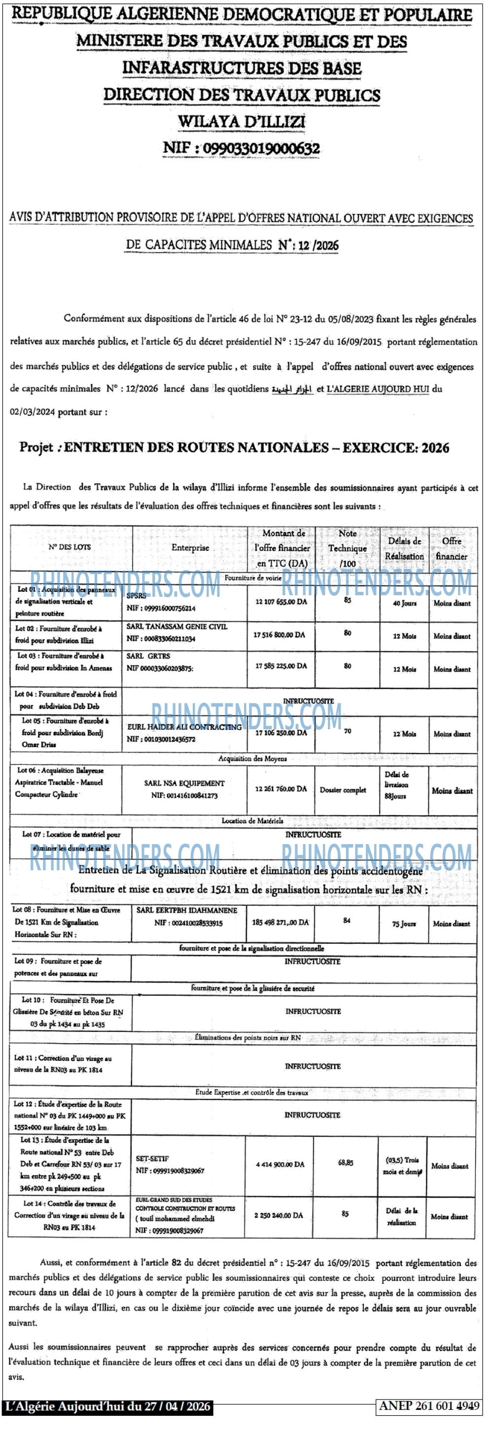 Le Jour d'Algérie