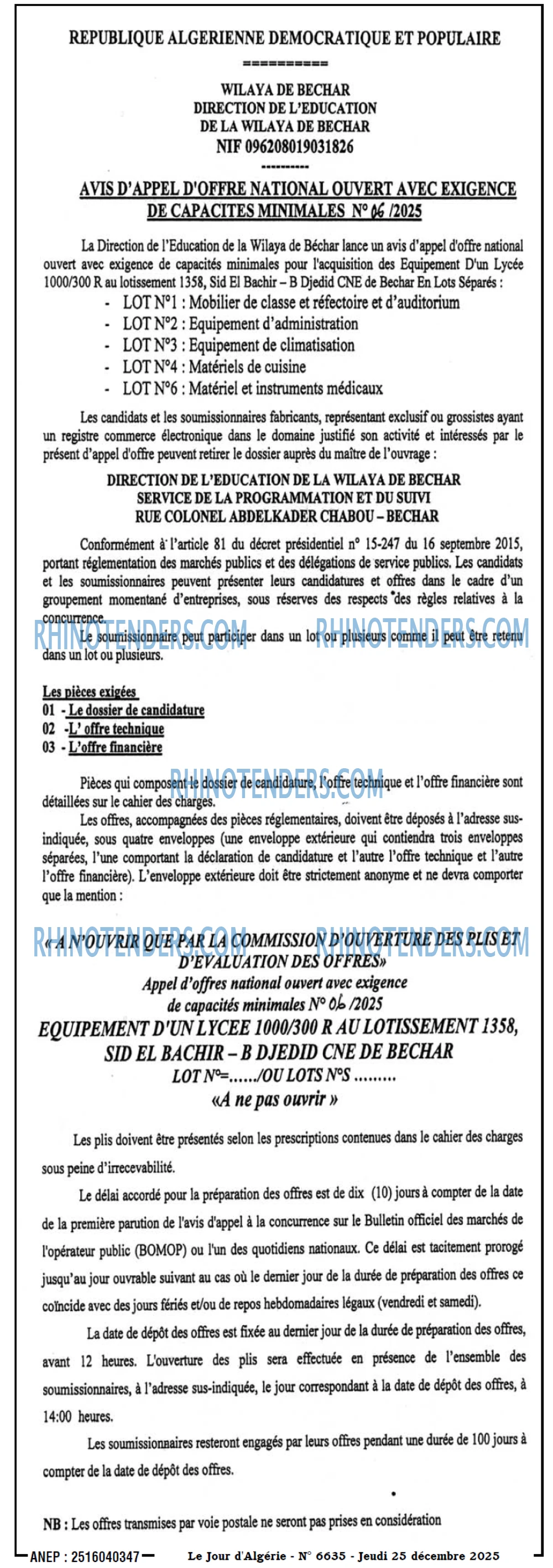Le Jour d'Algérie