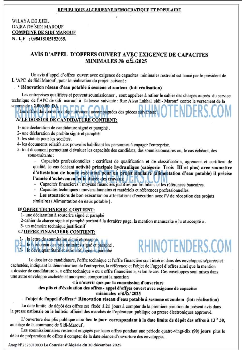 Le Courrier d'Algerie