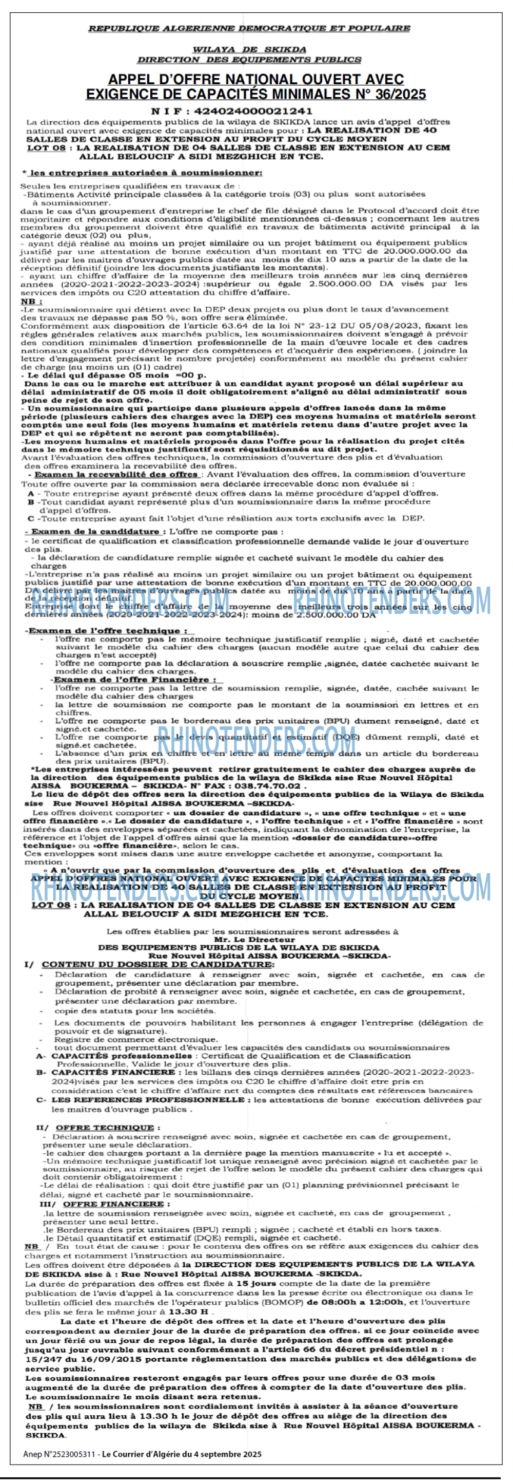 Le Courrier d'Algerie