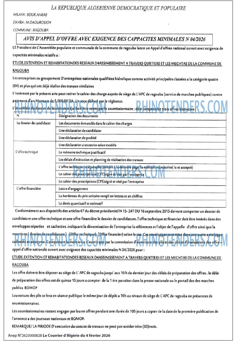 Le Courrier d'Algerie
