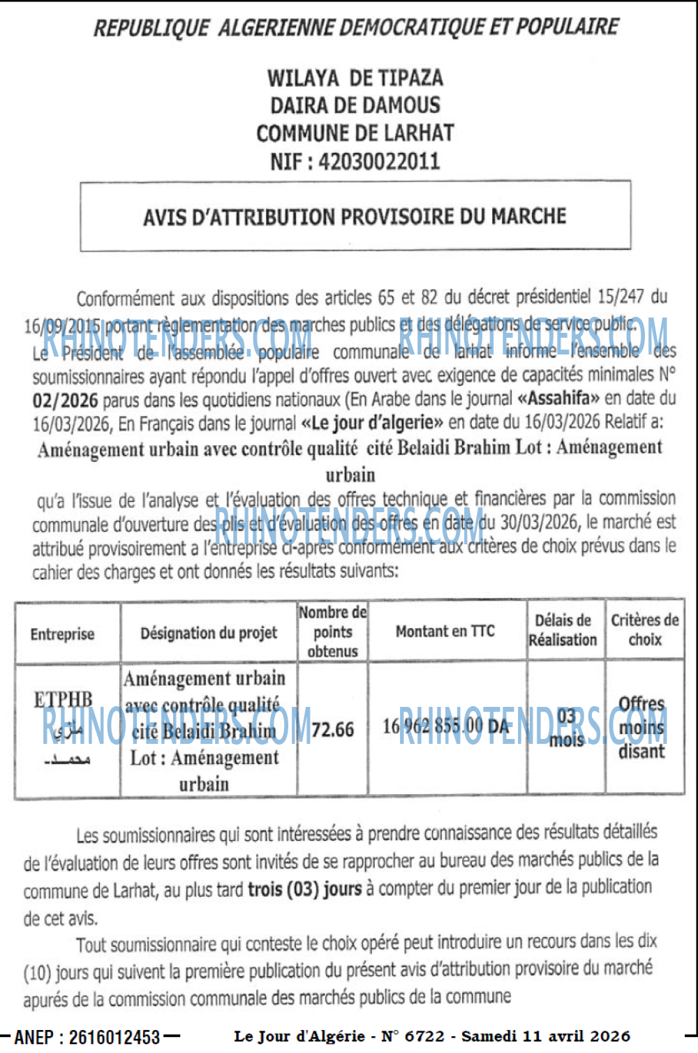 Le Jour d'Algérie