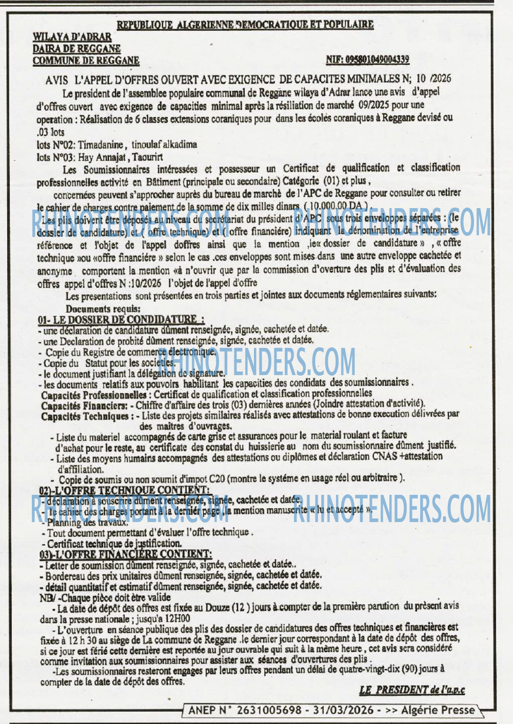 ALGERIE PRESSE