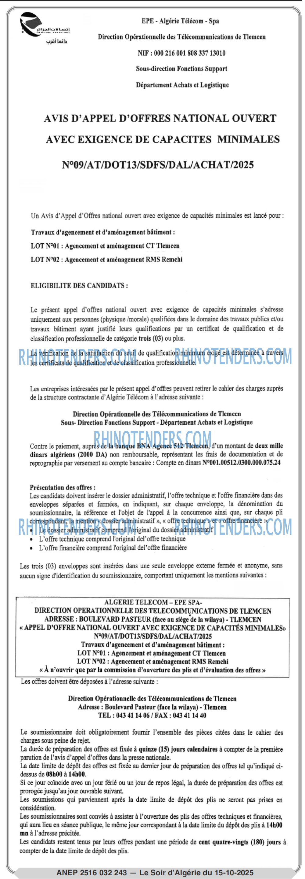 LE SOIR D'ALGERIE