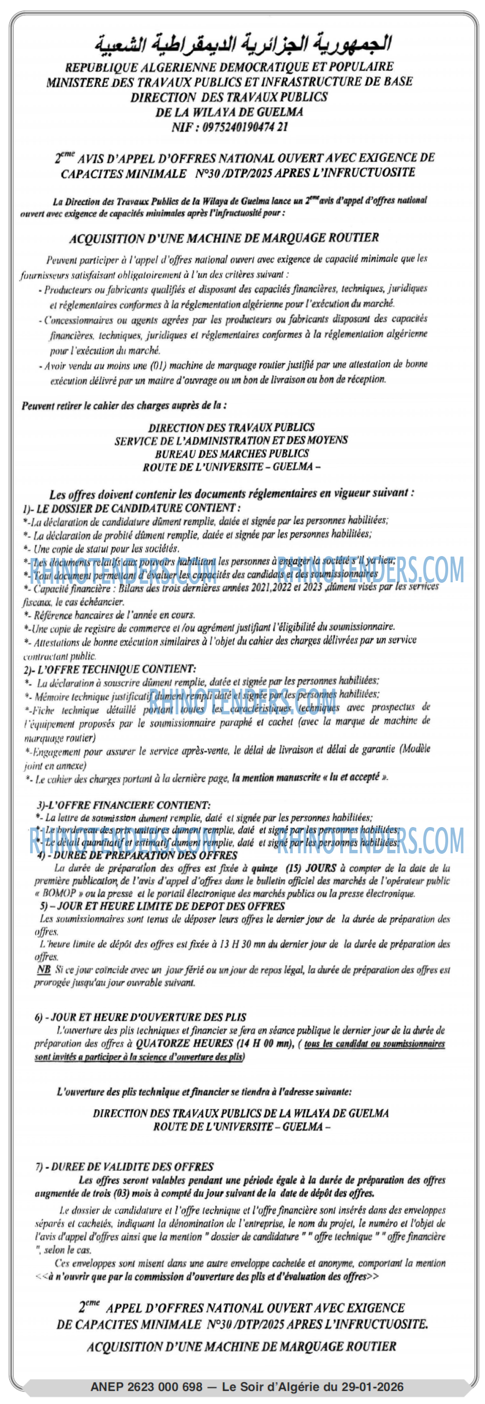 LE SOIR D'ALGERIE
