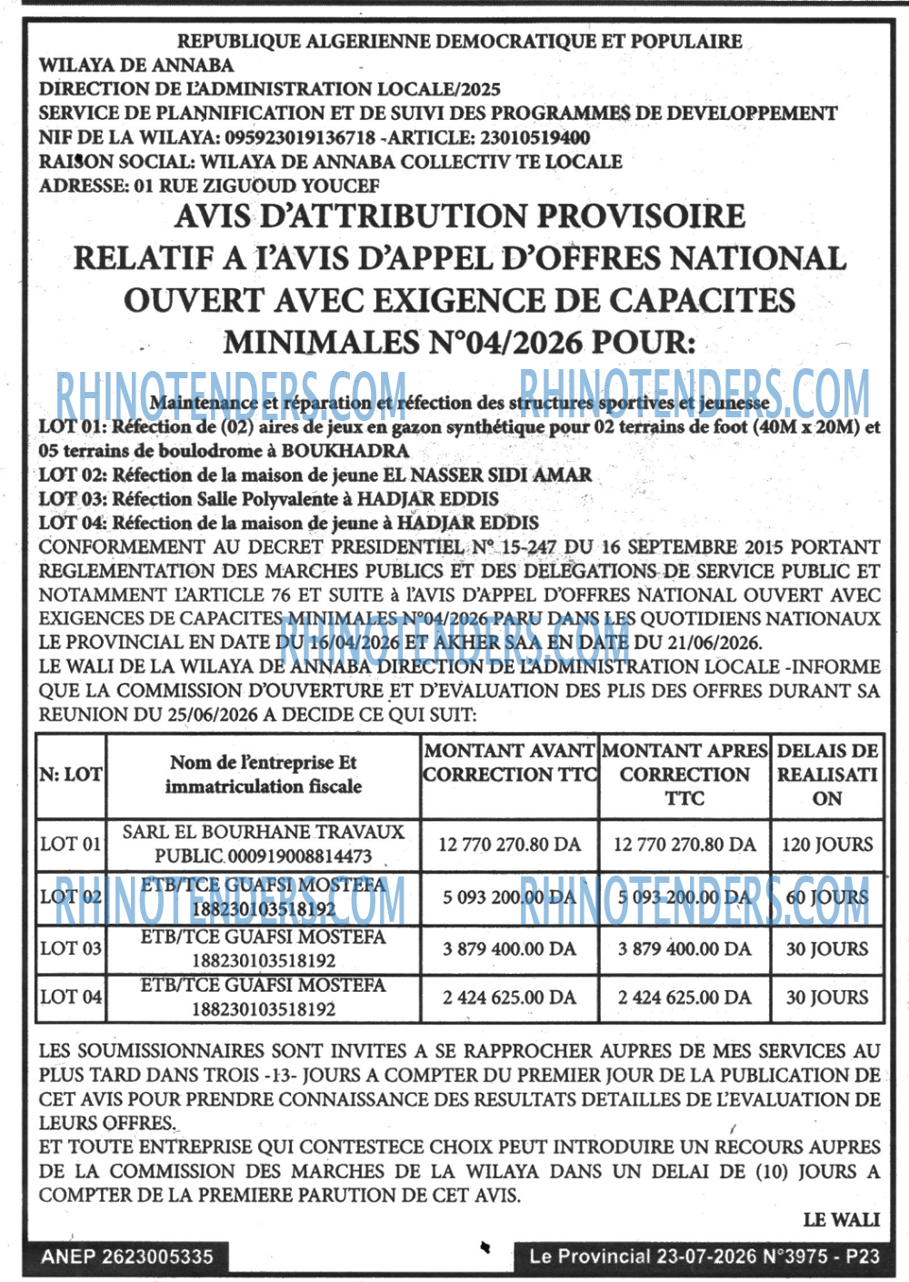 LE PROVINCIAL