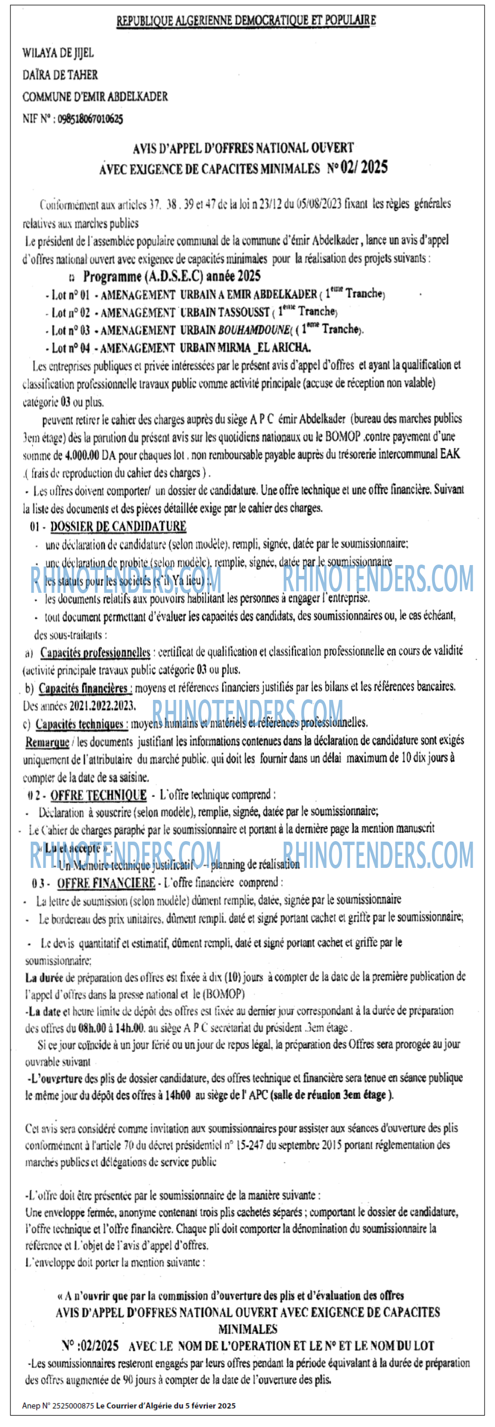 Le Courrier d'Algerie