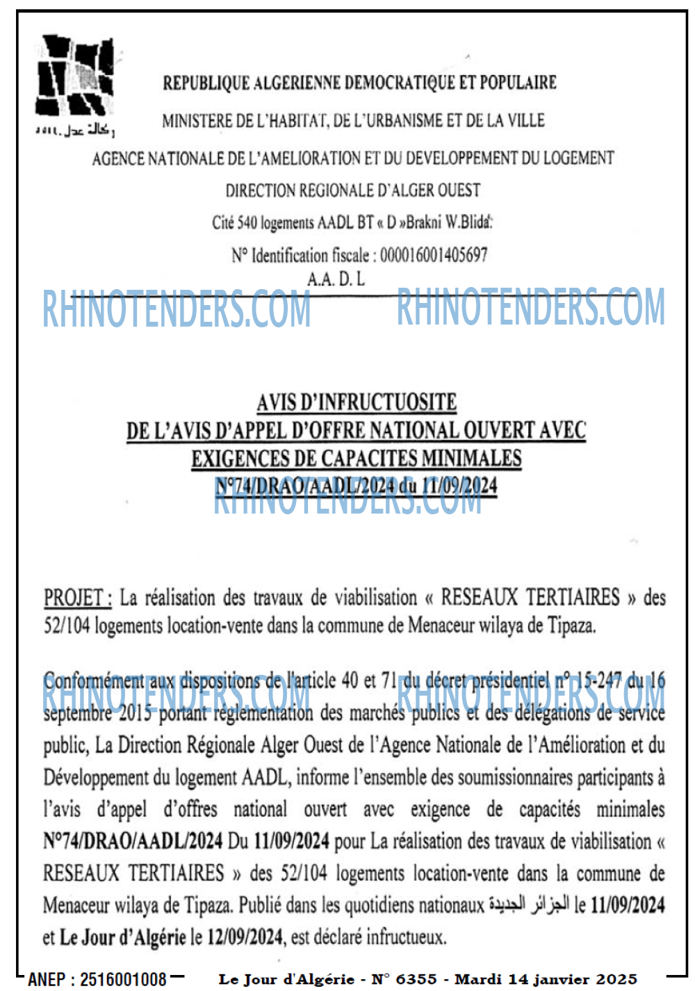 LE SOIR D'ALGERIE