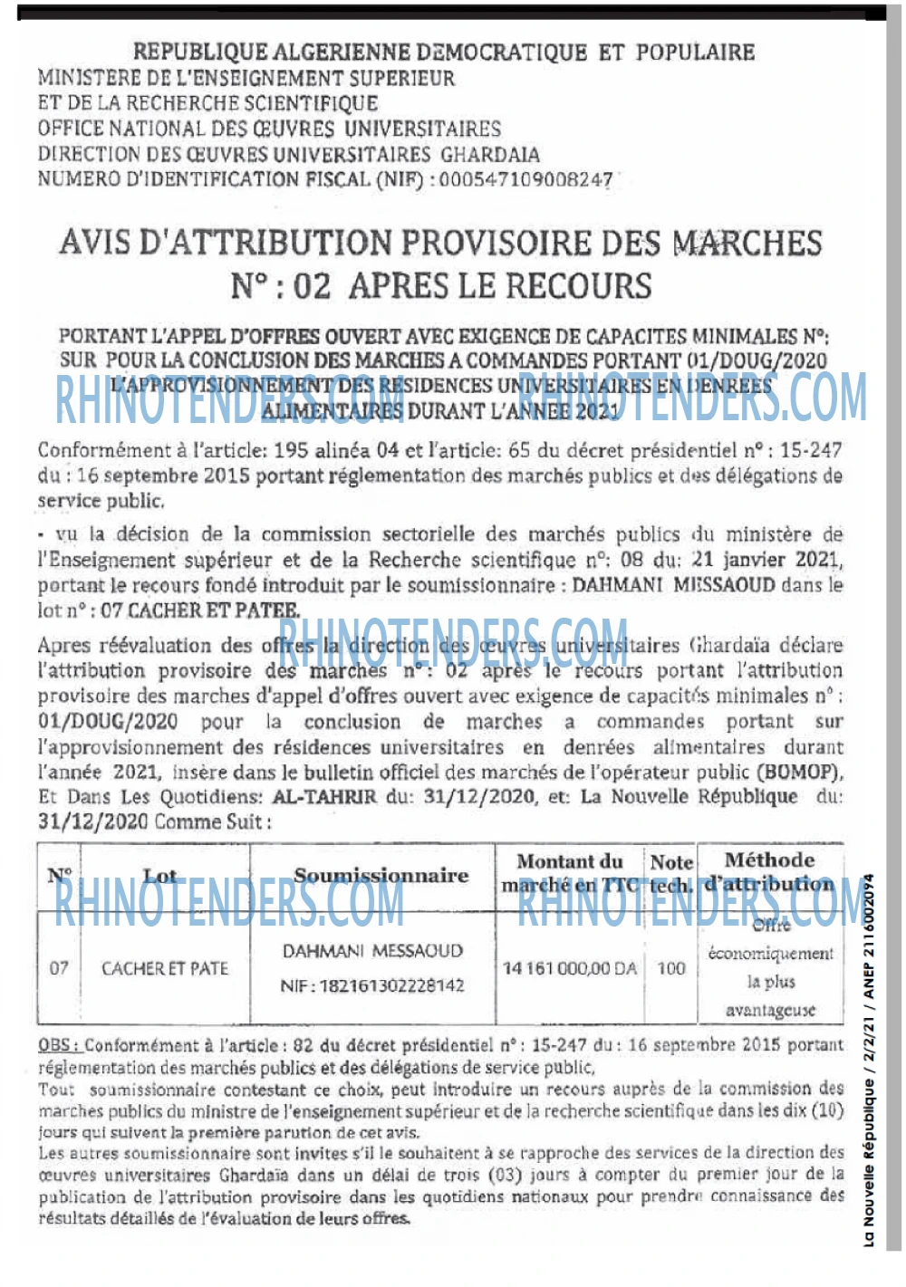 NOUVELLE REPUBLIQUE