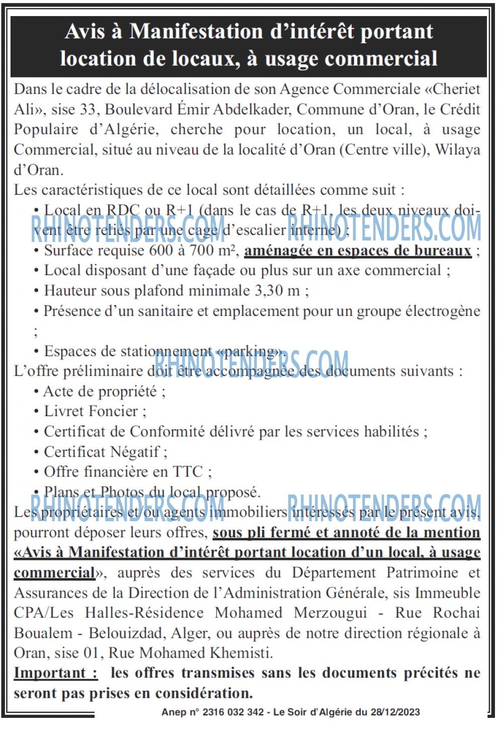 LE SOIR D'ALGERIE