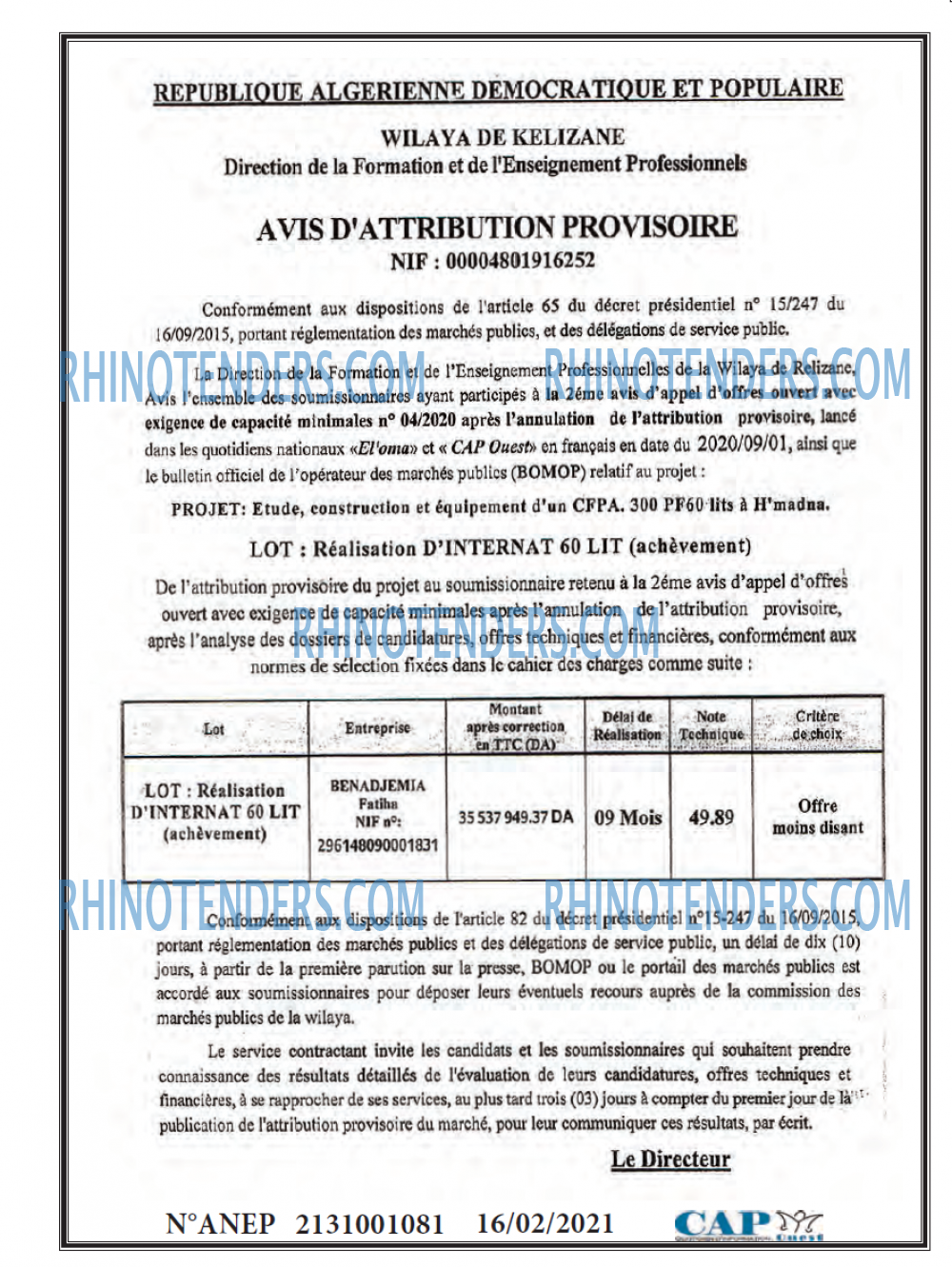 CAP OUEST
