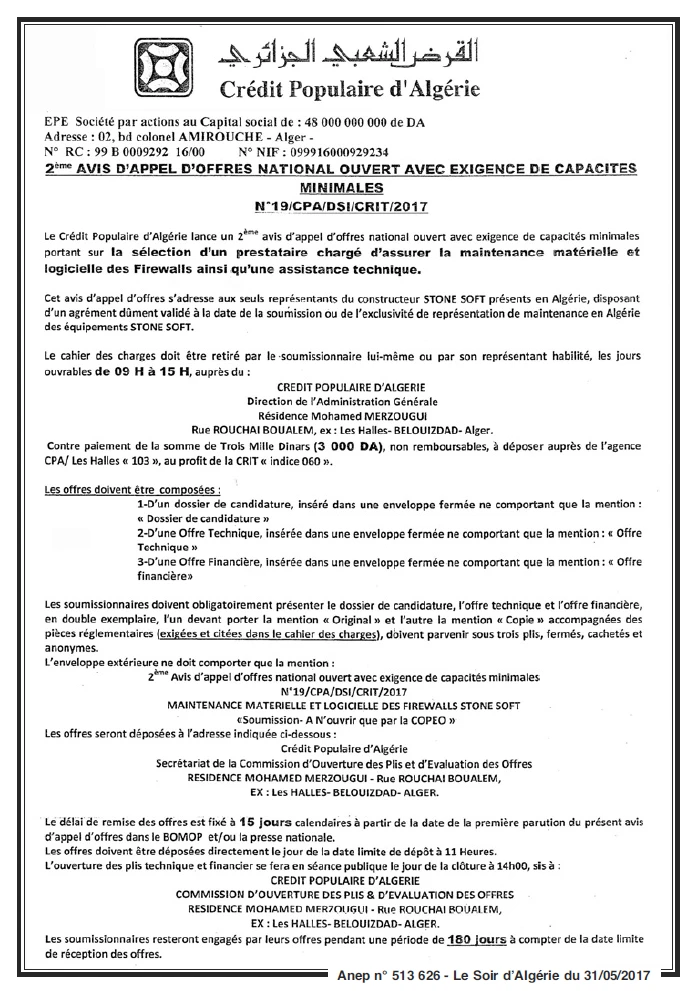 LE SOIR D'ALGERIE