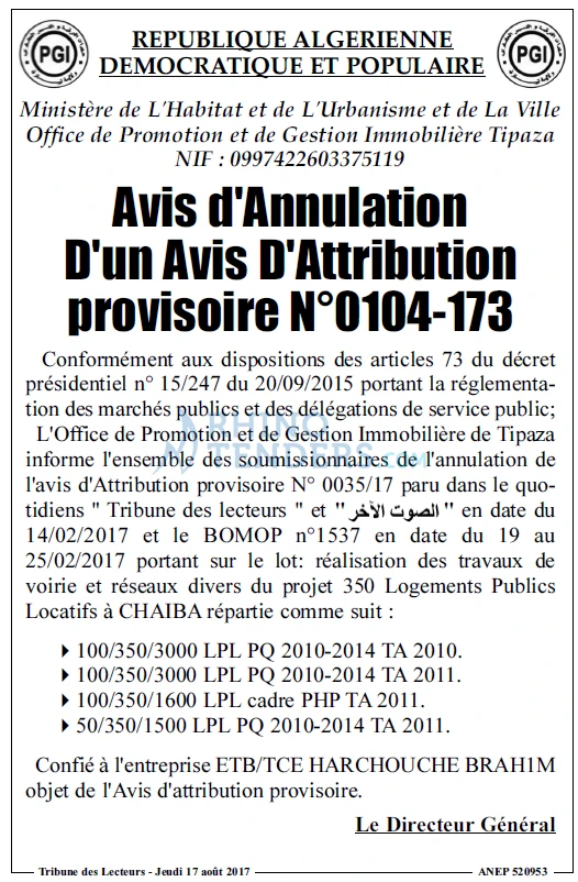 TRIBUNE DES LECTEURS