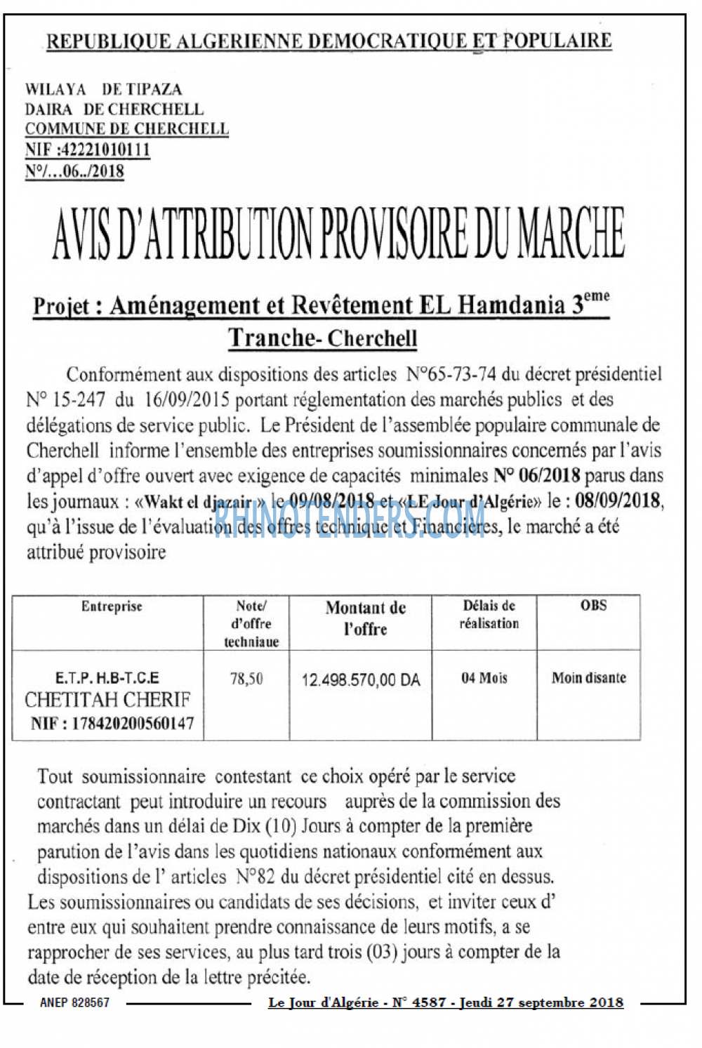 Le Jour d'Algérie