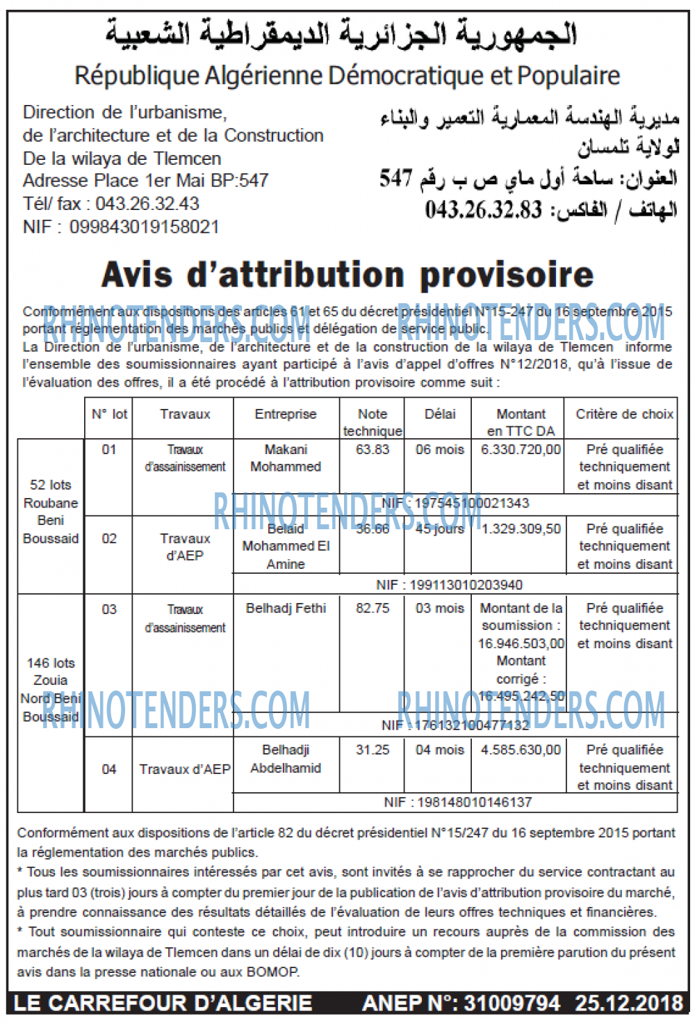 Le Carrefour d'Algérie