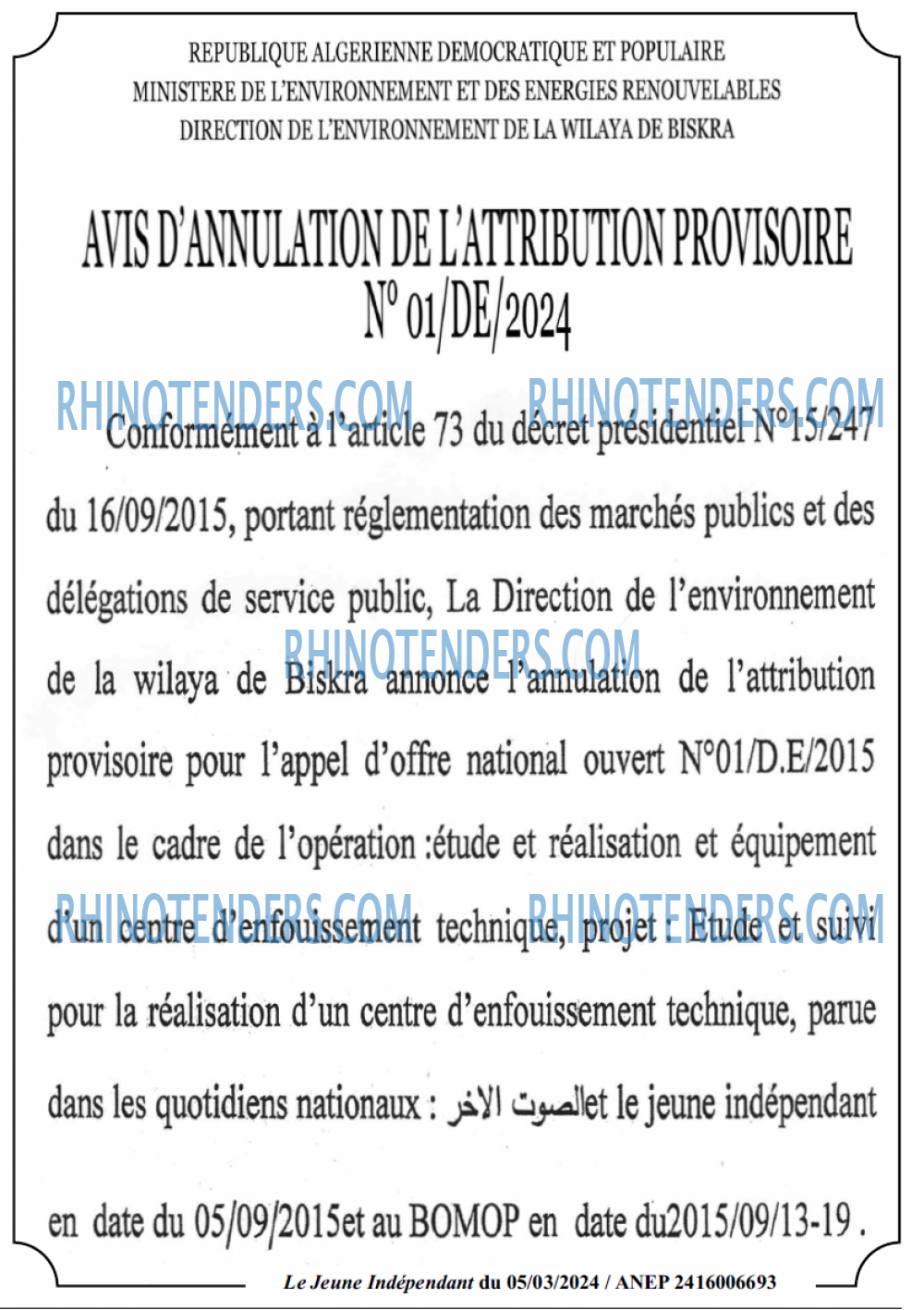 Le jeune indépendant