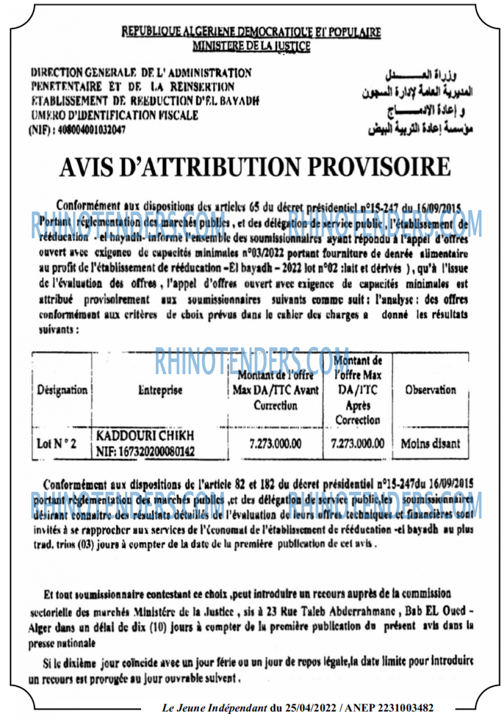 Jeune Independant