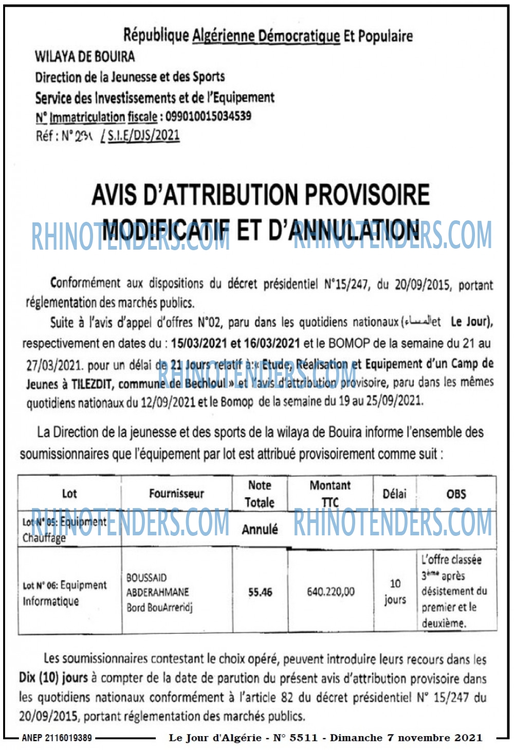 Le Jour d'Algérie