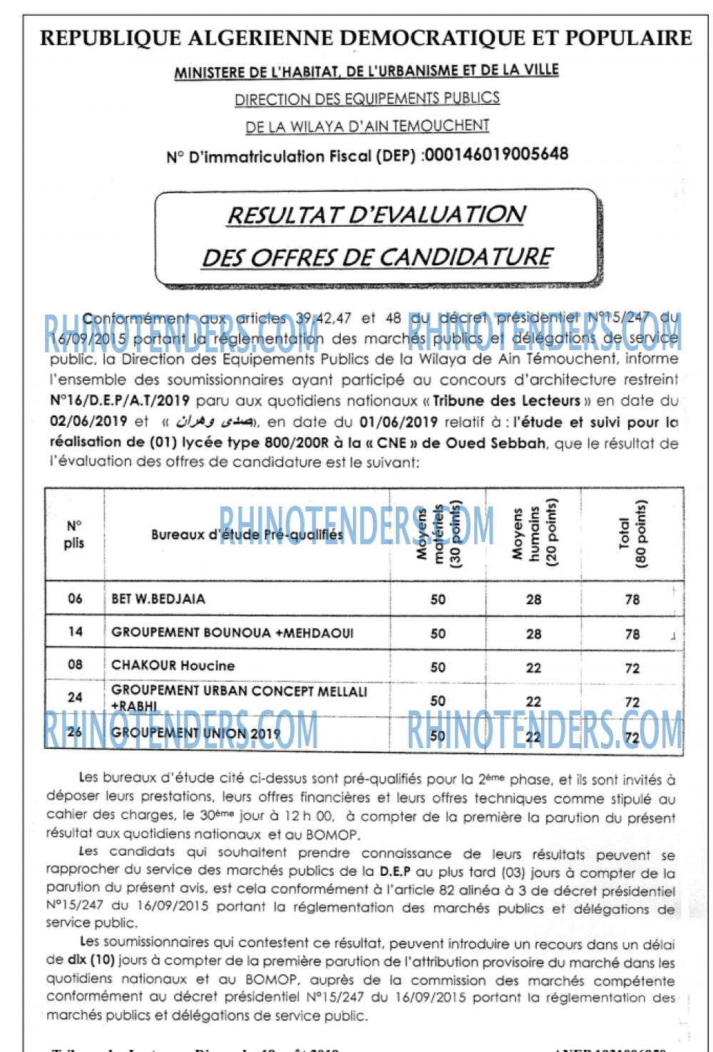 TRIBUNE DES LECTEURS