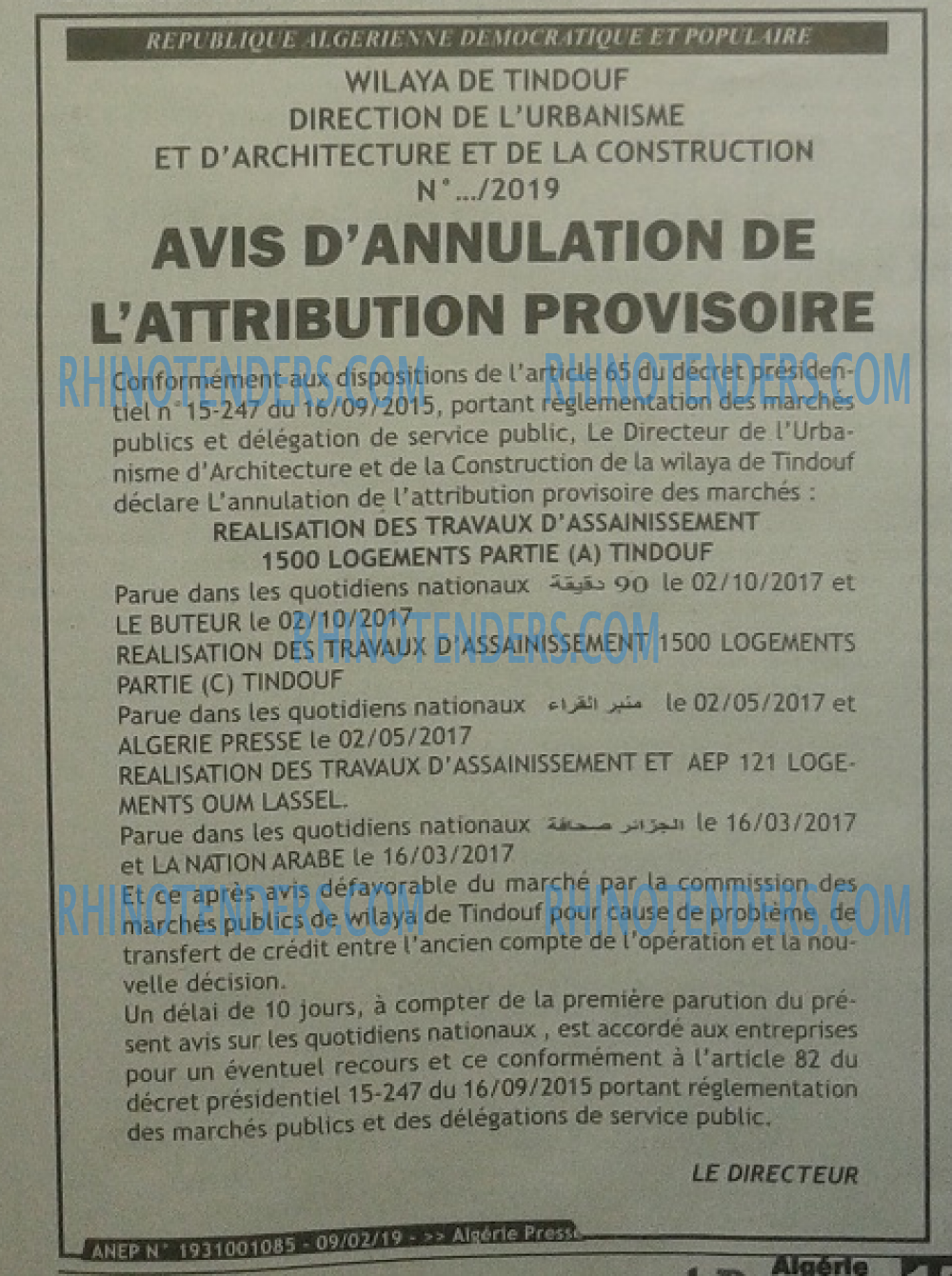 ALGERIE PRESSE