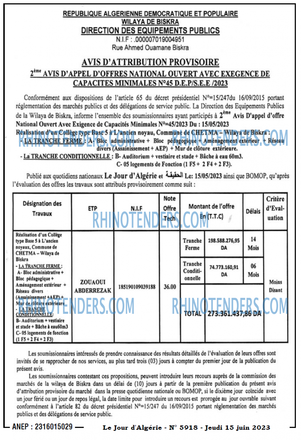 Le Jour d'Algérie