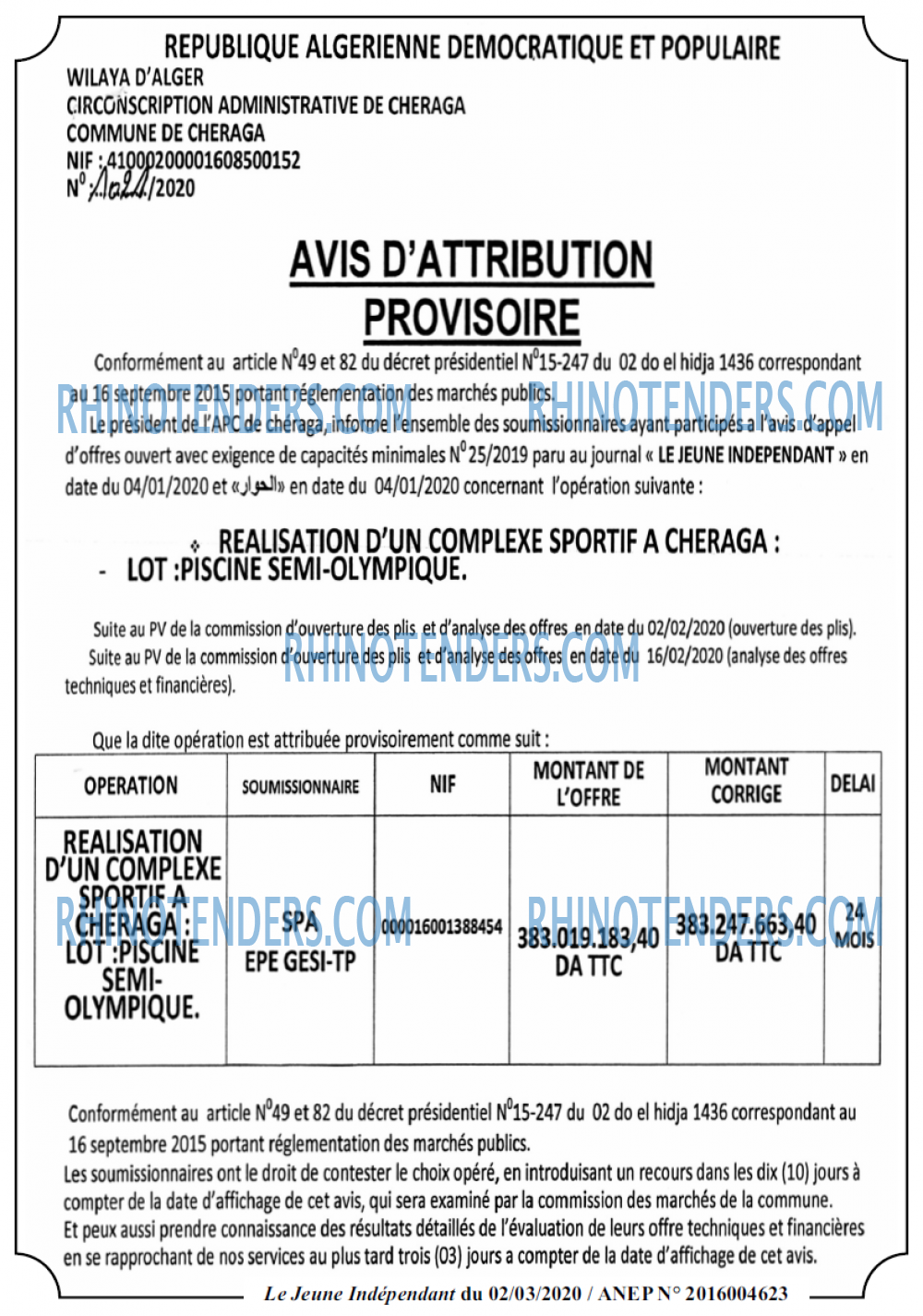 Jeune Independant