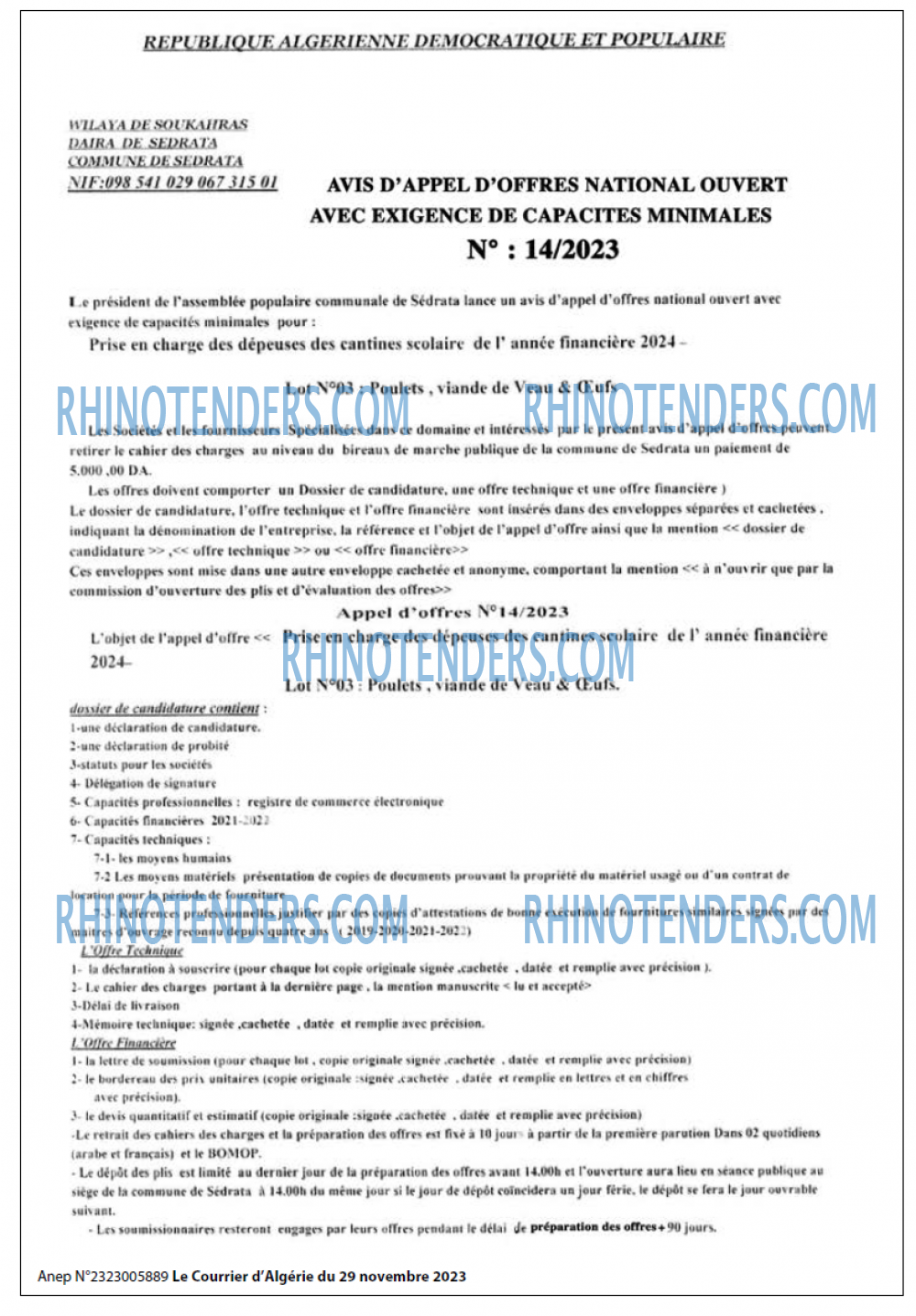 Le Courrier d'Algerie
